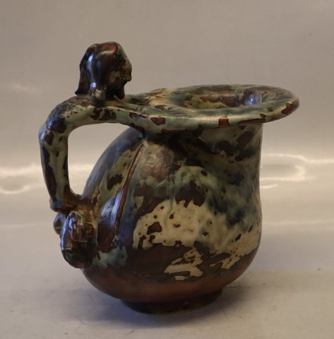 20147 RC Vase 19 x 18 cm, Bode Willumsen, Sept. 1927, sung glaze Royal 
Copenhagen Art Pottery
