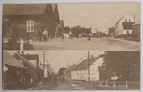 Postkort: To partier fra Aulum i 1925
