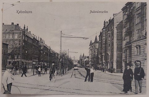 Postkort: Aaboulevarden, Kbh. I 1909