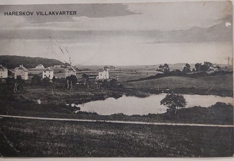 Postkort: Hareskov Villakvarter i 1908