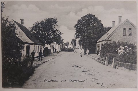Postkort: Gadeparti fra Slangerup i 1918