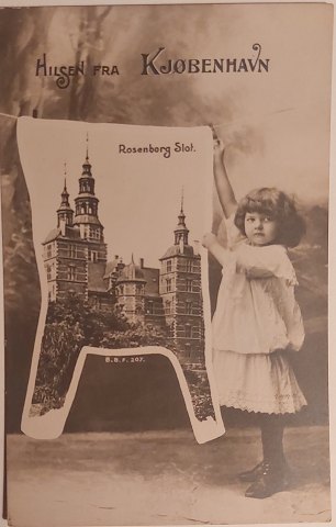 Ubrugt postkort: "Hilsen fra København" Rosenborg Slot ca. 1910