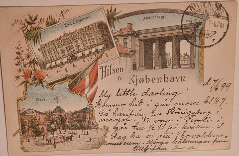 Postkort: "Hilsen fra København" i 1899