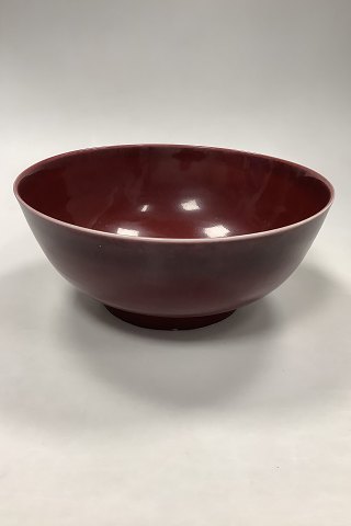 Large Royal Copenhagen Stoneware bowl in Oxblood Glaze by Nils Thorsson