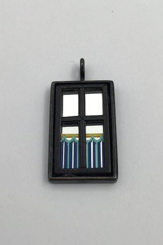 Georg Jensen Oxidised Brass Window Pendent No. 520