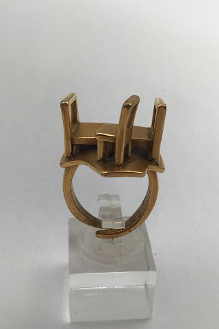 Georg Jensen Gilded Brass Bed / Chair Ring