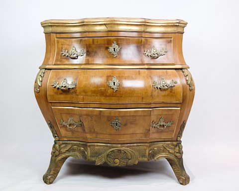 Rococo chest of drawers - ornate - Walnut - Danish - 1880
Great condition

