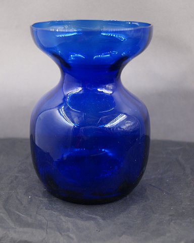 Buttet Hyacintglas, Zwiebelglas, Løg glas i mørkeblåt glas 12,5cm
