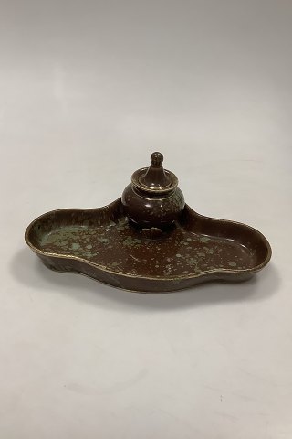 Bing and Grondahl Art Nouveau Inkwell with Running glaze