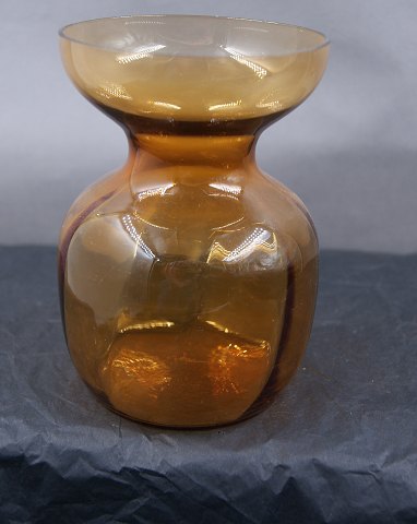 Buttet Hyacintglas, Zwiebelglas, Løg glas i brunt glas 12,5cm
