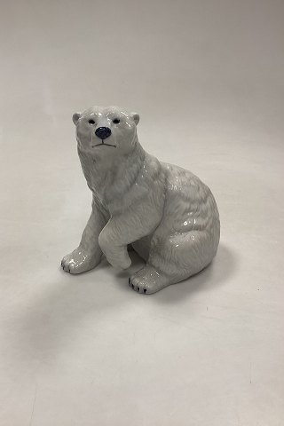 Royal Copenhagen Motherly Love Figurine - Polar Bear Sitting No. 355