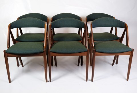Sæt Af 6 Spisebordsstole - Model 31 - Teak - Kai Kristiansen - Dansk Design - 
1950
Flot stand
