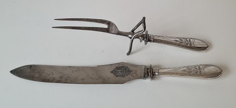 Empire cutting set in silver plate and steel