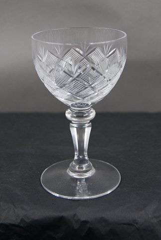 Christiansborg Danish crystal glassware with faceted stem. Port wine glasses 
10cm