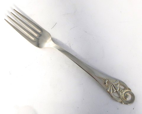 National sølvplet. Frokostgaffel. Længde 17,2 cm