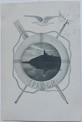 Postkort med motiv fra Sprogø