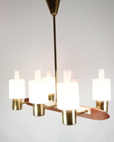 Ceiling lamp - Jo Hammerborg - Fog & Mørup - Model "Ship" - Brass & Teak - 1950s
Great condition

