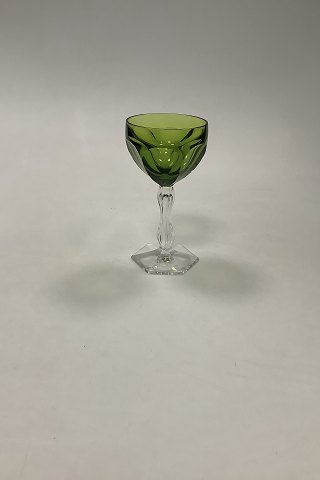 Holmegaard / Val Saint Lambert  Haakon White Green Wine Glass