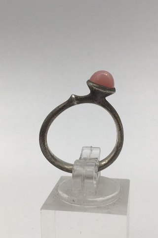 Ole Lynggaard Sterling Sølv Lotus Ring (Blush Månesten)