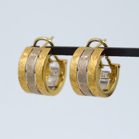 C. Antonsen; Ear rings of 18k gold and white gold