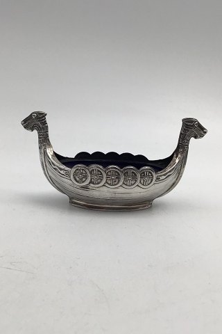 Swedish Sterling Silver Salt Cellar (Viking Dragon Ship)