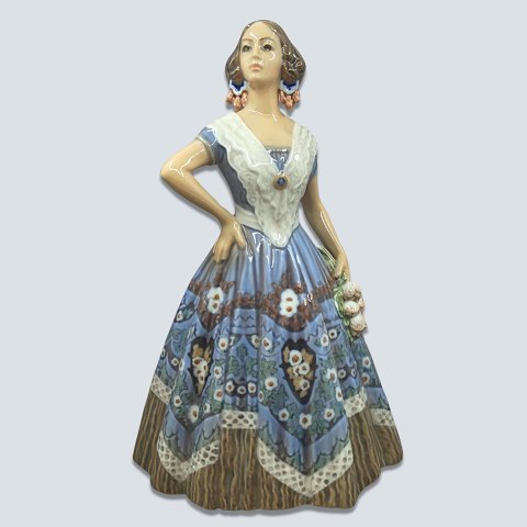 Dahl Jensen; Porcelain figurine of "Spanish dancer" #1124
