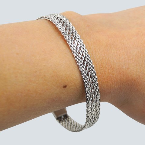 Armbånd i 14 kt. hvidguld