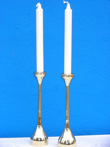 Pair brass candlesticks