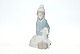 Lladro Figur af  figur, Pige med Lam