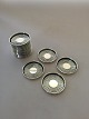 Hans Hansen Sterling Silver Karl Gustav Hansen Glas Coasters