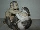 Rare Royal Copenhagen figur.Faun with Cat