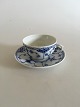 Royal Copenhagen Blue Fluted Half Lace Cup and Saucer No 713