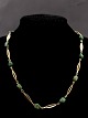 14 carat gold necklace with turquoise