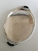 Georg Jensen Oval Sterling Silver Serving Tray No. 251C with Wooden Handles