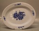 8017-10 Oval platter 36.5 cm Danish Porcelain Blue Flower braided Tableware