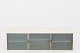 Finn Juhl / Snedkermester Niels Vodder
Unique wall-mounted cabinet in white painted mahogany with frosted glass doors 
and teak grip. Designed in 1949
Good, used condition
1 pc. in stock
