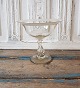 Large glass bowl on stand