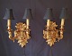 Pair of Napoleon III gilded bronze Sconces