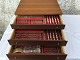 Large silver plate cutlery
in Teak trays
3400 DKK