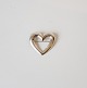 Heart shaped brooch in sterling silver