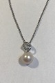 Georg Jensen 18K White Gold Pendant Magic Pearl and  Diamonds