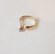 Solitaire ring i 14kt hvidguld & rødguld med brillant på 0,10ct