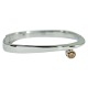 Lille armring af 14 kt. hvidguld prydet med en fancy colour diamant 0.40 ct.