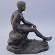 Italiensk grand tour bronze figur "Den siddende Hermes/Mercur" efter Michelle 
D