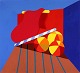 "Composition" Oil painting on canvas.