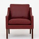 Børge Mogensen / Fredericia Furniture
BM 2207 - Reupholstered easy chair in Elegance leather (colour: Indian Red) and 
legs of teak.
Availability: 6-8 weeks
Renovated
