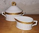 Gold range of sugar and cream sets in porcelain from Royal Copenhagen