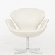 Arne Jacobsen / Fritz Hansen
AJ 3320 - The Swan (jubilee model) in white leather and base of white metal. 
Limited edition of 1958 chairs.
1 pc. in stock
Good condition
