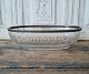 Large crystal jardiniere with silver plated edge