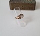 Vintage ring in 8 kt gold with clear stone by Hermann Siersbøl